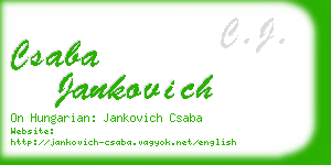 csaba jankovich business card